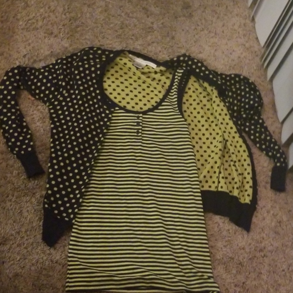 Cardigan and tank top